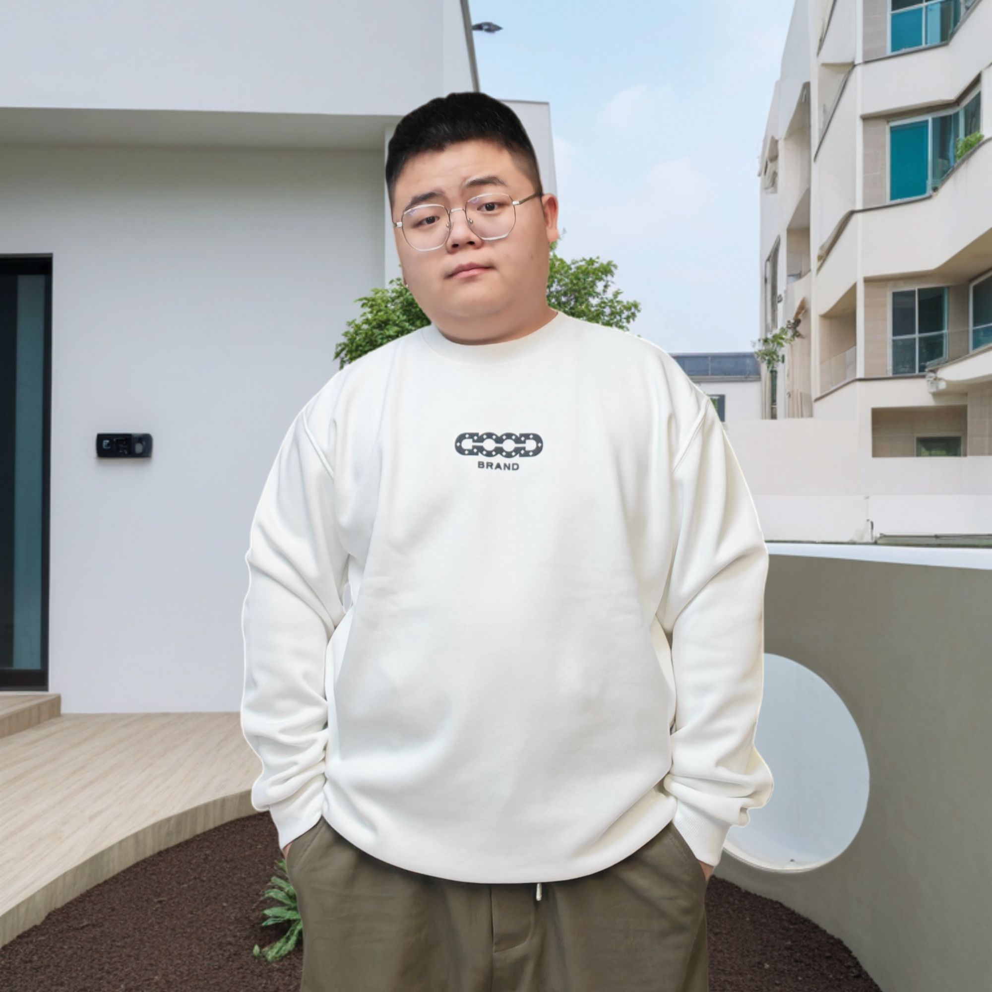 冬季男士透气套头款圆领秋冬保暖卫衣长袖加绒休闲百搭无帽大码