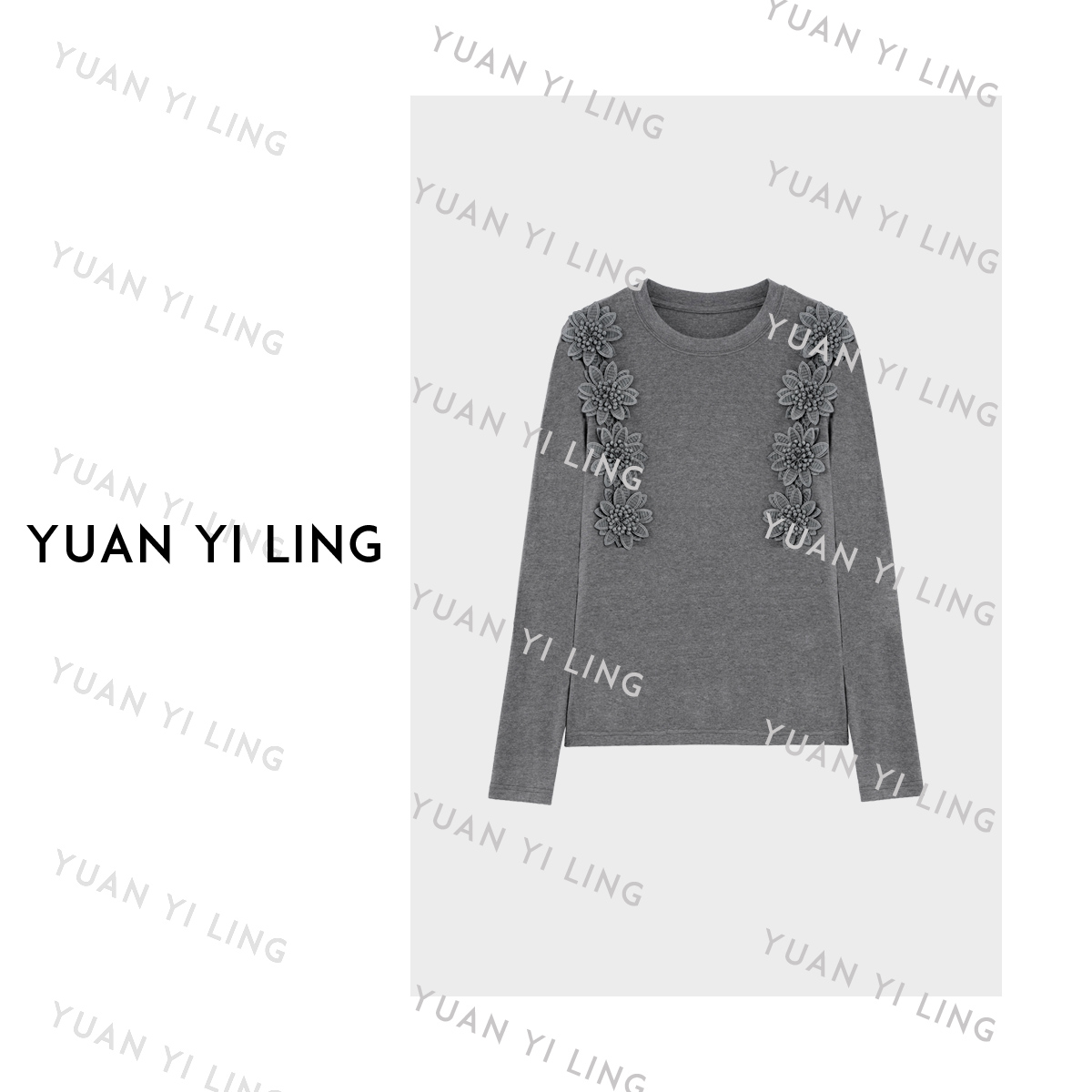 袁艺灵【古堡蔷薇】25秋冬醋酸重工蕾丝设计感显瘦上衣轻奢时尚