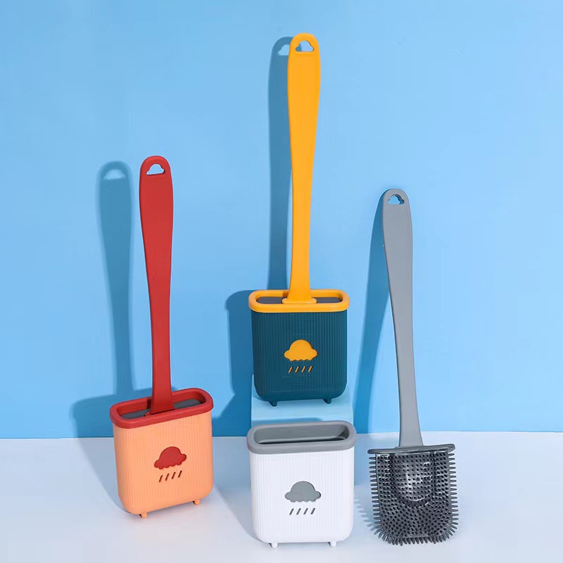 打孔厕所刷北欧创意无死角马桶刷家用马桶刷物架免打孔多功能长柄