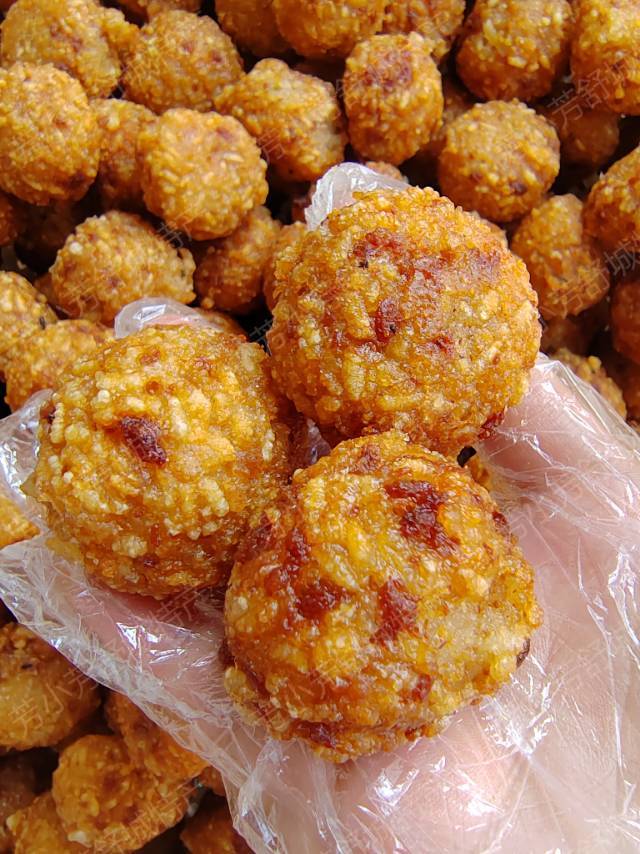 糯米圆子安徽特色美食500g/袋炸好发货包邮微扁介意慎拍