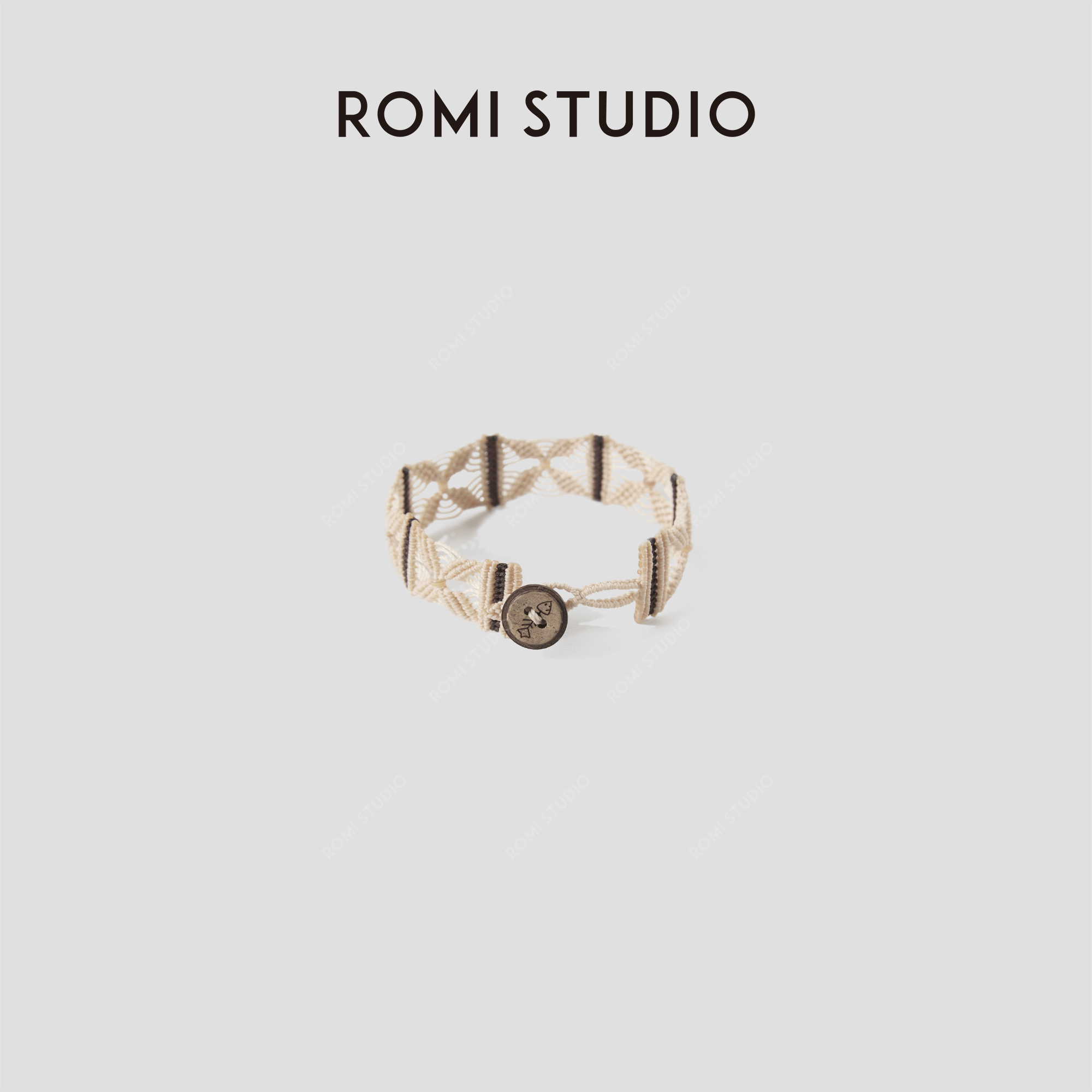 ROMI STUDIO 非金属布艺手链 民族风复古手工编织手链 RWCLPJ4507