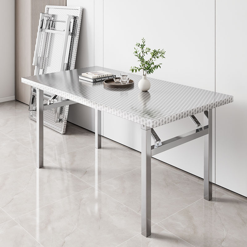 不锈钢折叠桌子餐桌家用饭桌便携式简易夜市摆摊商用长方形长条桌