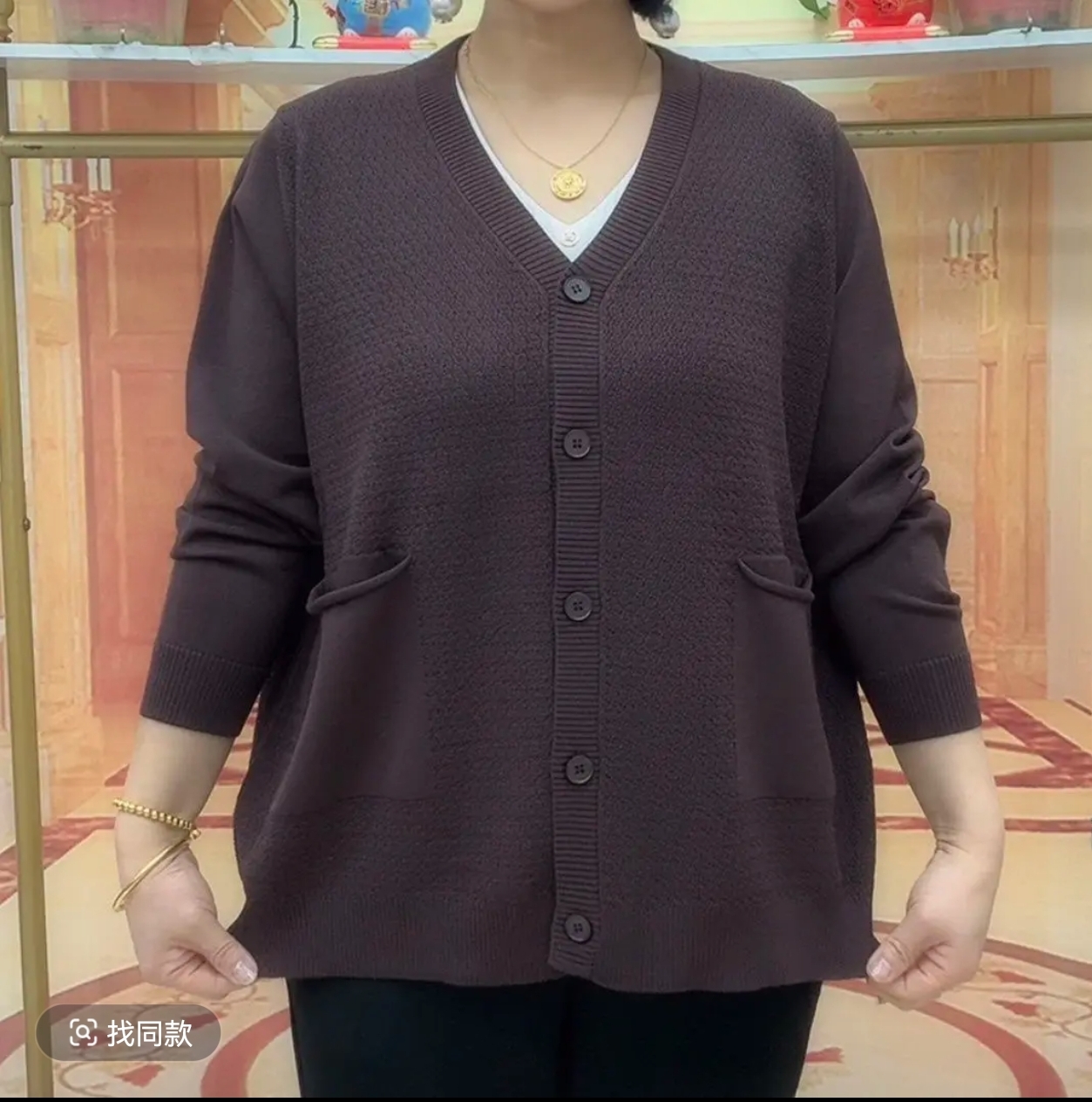 时尚中年妈妈百搭减龄针织开衫2025秋季新款阔太太休闲减龄毛衣衫