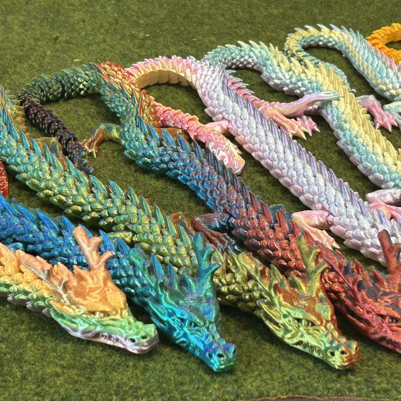 13cm/30cm/45cm/60cm/3D打印龙中国龙摆件摆摊夜市网红爆款3d打印