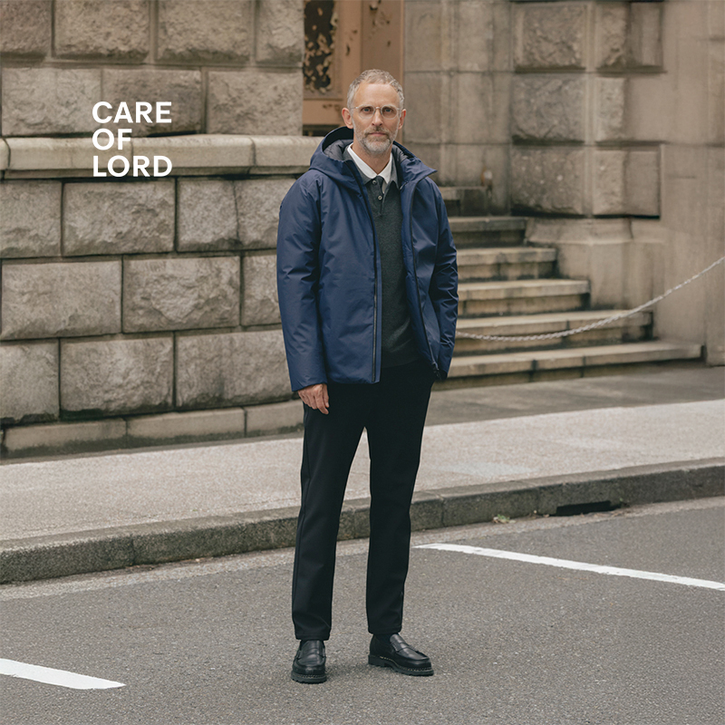 CARE OF LORD丨海神丨冬季男士通勤连帽鹅绒服压胶羽绒服962202