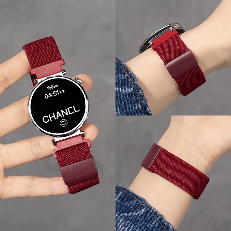 适用华为GT6手表尼龙弹力Watch编织表带 GT5Pro 百搭时尚替换腕带