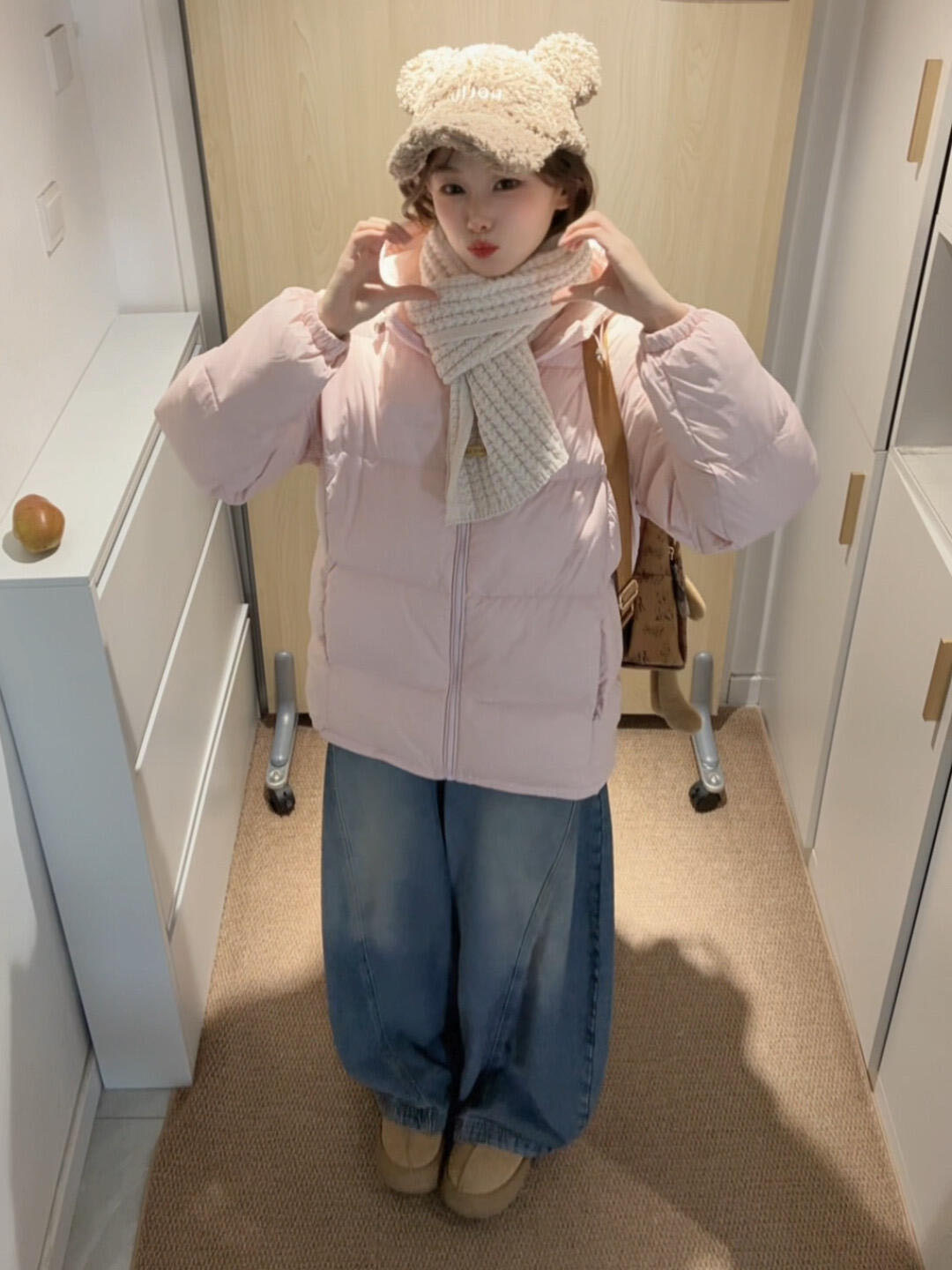 超好看棉服女短款2025年冬季新款连帽加厚韩系宽松小个子棉衣外套