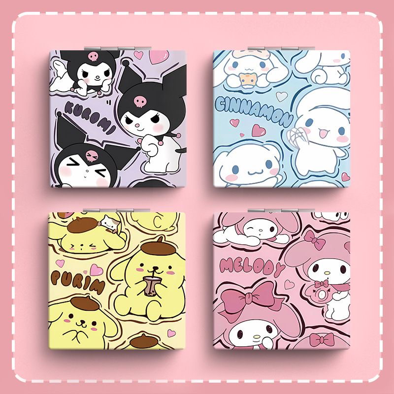 化妆镜随身带女学生可爱便携补妆镜美乐蒂库洛米玉桂狗宿舍小镜子