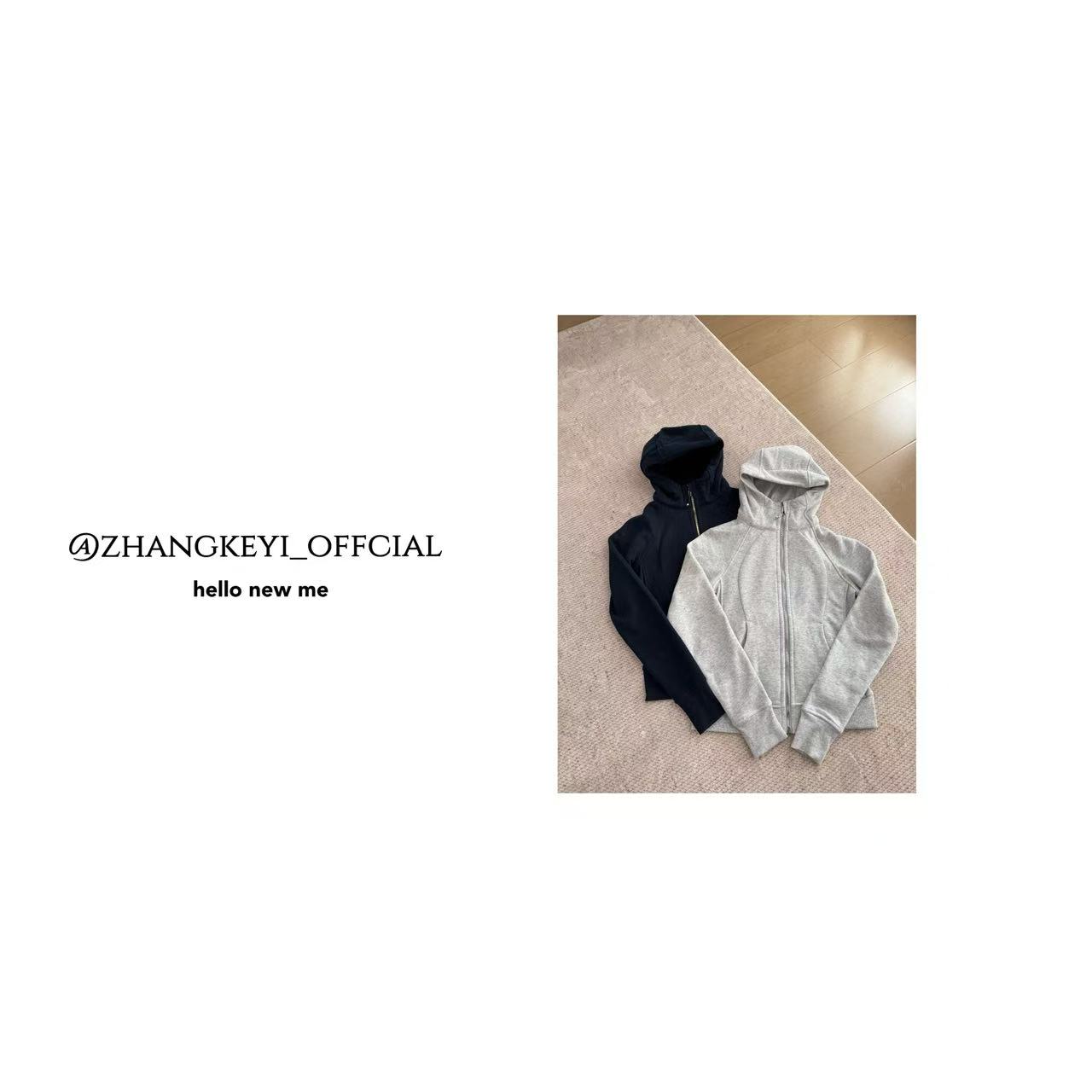 【张可以】lulu小蛮腰-保暖轻盈舒适连帽长袖抓绒外套