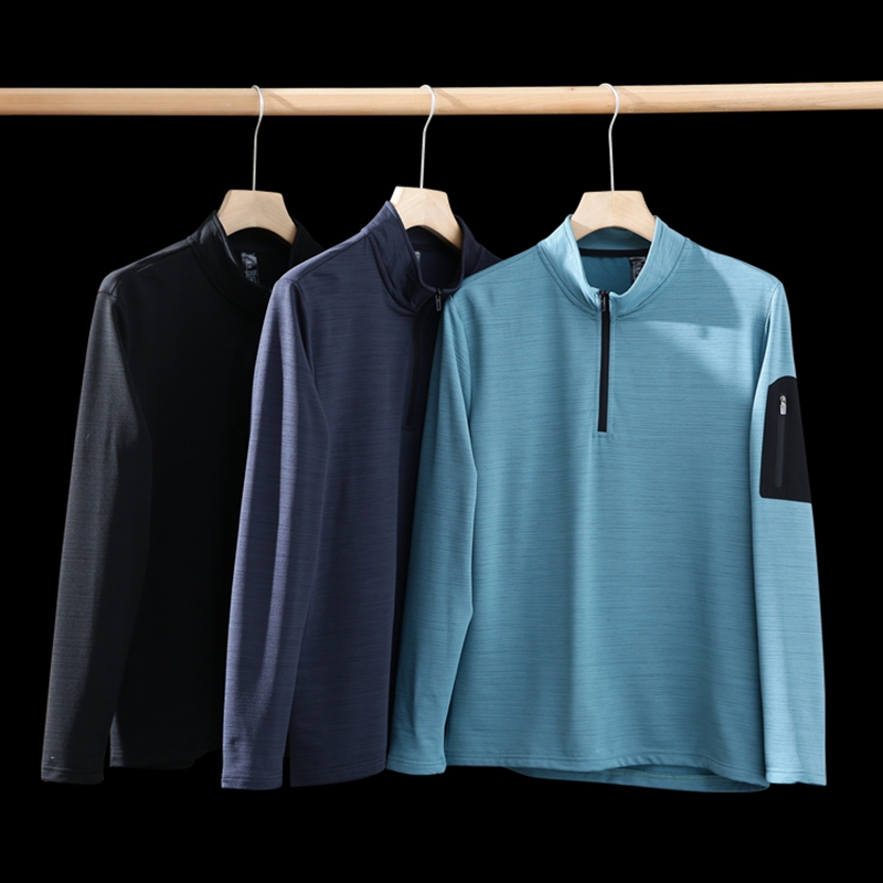 清货！黑科技保暖！蓄热暖绒！3D立裁！男士半拉链高弹长袖打底衫