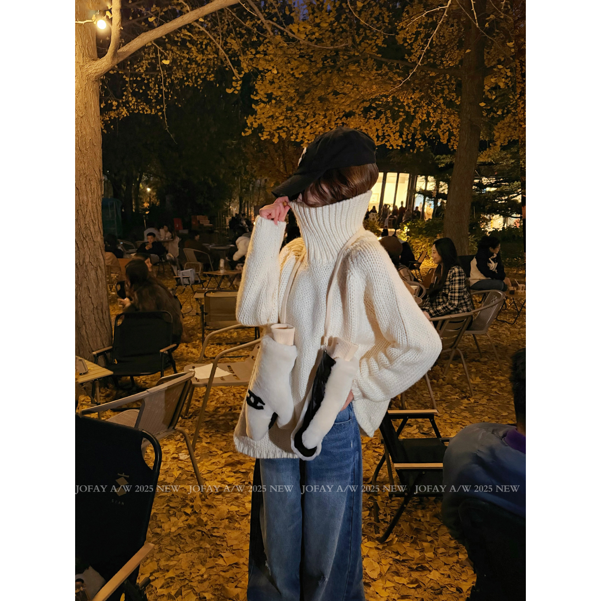 |富士山下大毛衣|微堆高领毛衣 冬款套头长袖毛衣针织 百搭 M1334