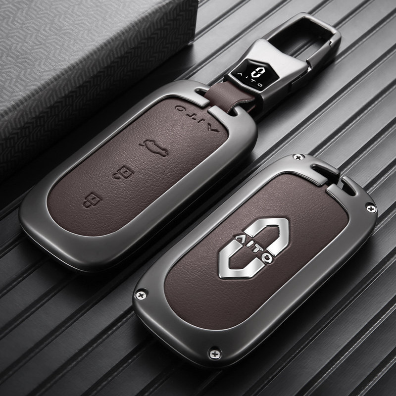 问界m9钥匙套m7焕新版华为汽车aito专用配件M5包扣卡片保护壳