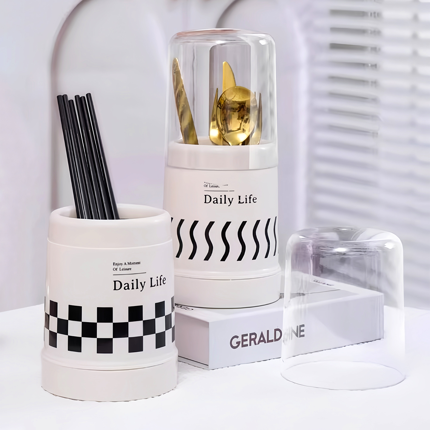 筷子筒家用创意ins沥水筷子笼厨房餐具带盖收纳架筷子篓收纳筷筒