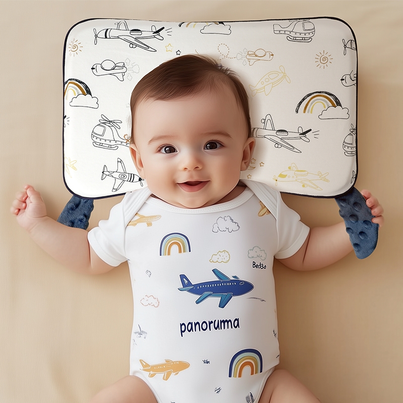 婴儿枕头4个月以上1-3岁婴幼儿枕安抚枕吸汗亲肤枕头婴儿专用