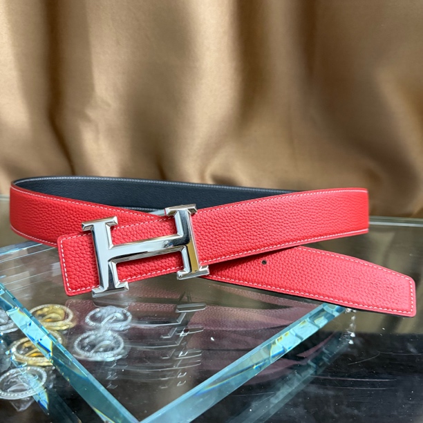 新款皮带男士头层牛皮腰带青中年H扣工字扣百搭高档送礼商务韩潮