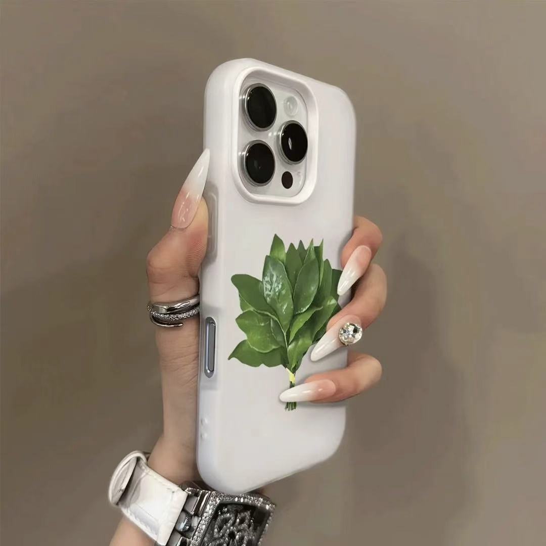 新款柚子叶适用苹果16/17promax二合一手机壳iPhone15/14/13/12