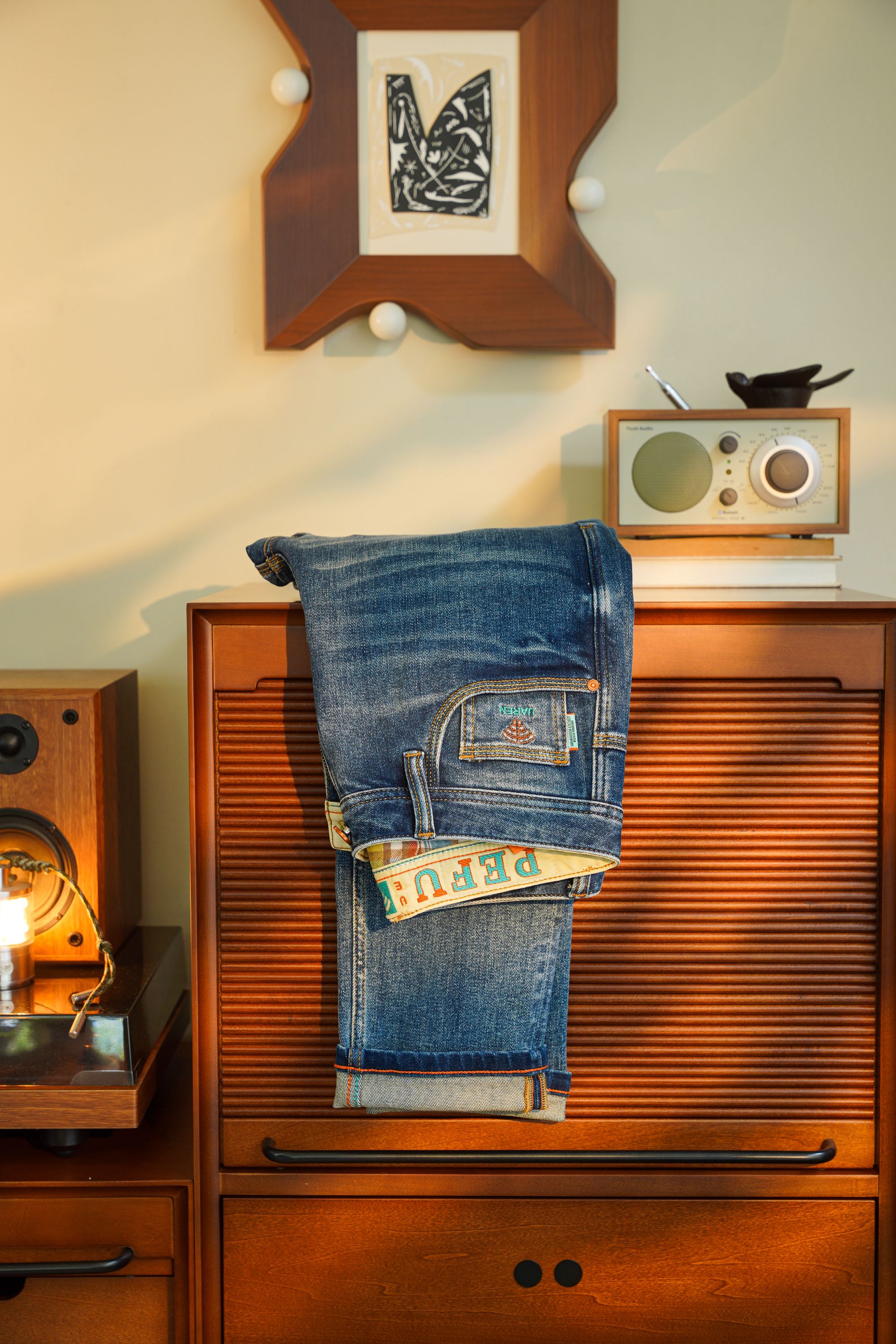 时尚经典款-秋冬新款弹力美式复古修身小直筒男士高端牛仔裤九分