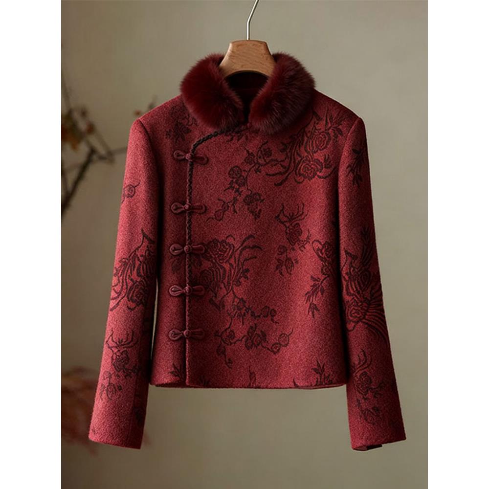 新中式国风巨好看外套2025年冬季新款今年流行爆款复古加厚上衣女