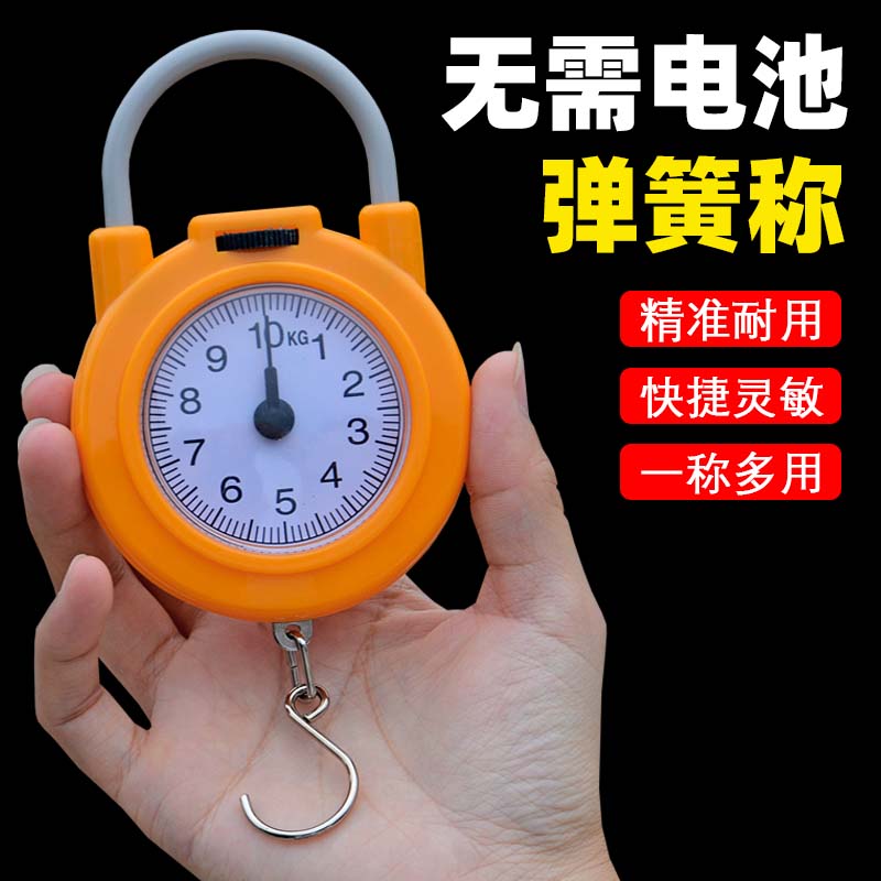 弹簧秤家用便携式多功能10kg手提秤买菜秤口袋秤迷你快递秤10公斤