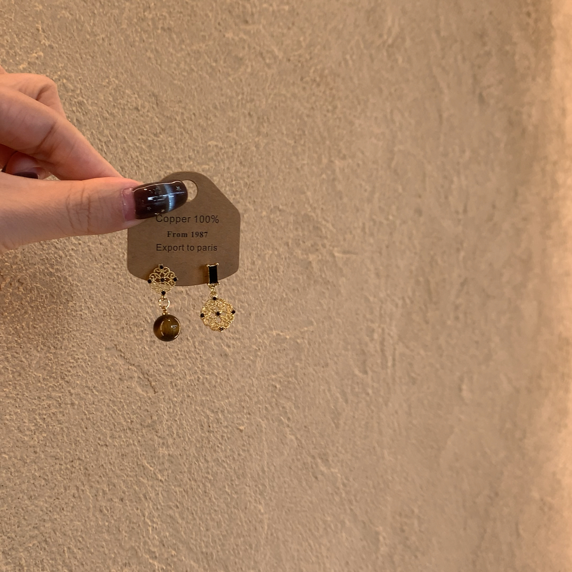 合金锆石耳饰 复古新中式国风耳环女小众设计感高级气质耳钉耳饰