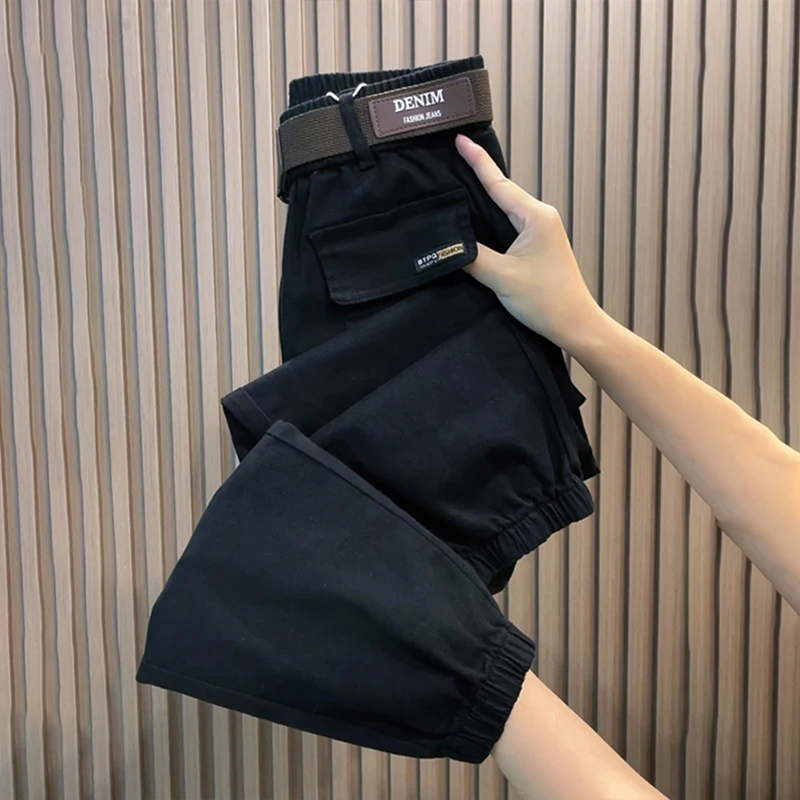 早秋新款工装裤女士哈伦裤款式显瘦百搭束脚灯笼裤宽松显瘦休闲裤