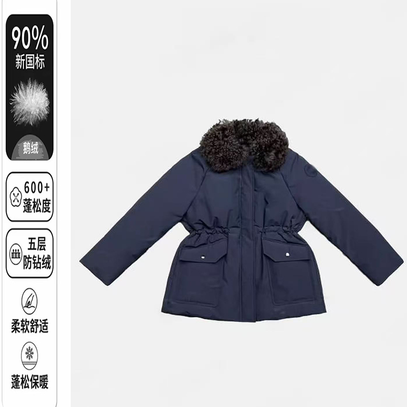 冬季新款蓬松保暖90白鹅绒派克服气质显白高级感羽绒服外套