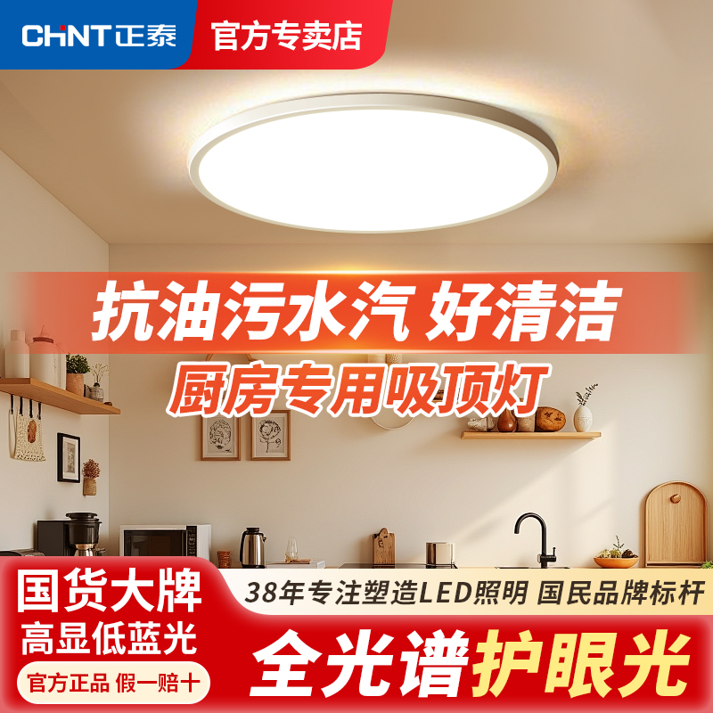 正泰超薄三防led雷达人体智能感应吸顶灯走廊简约楼梯人来即亮