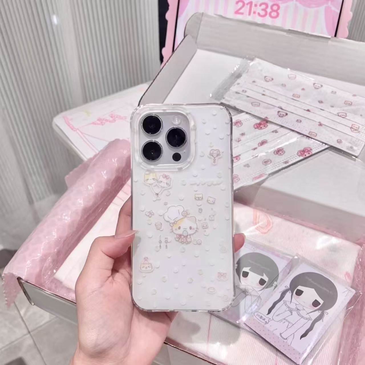 IMD厨师猫咪适用iphone16苹果15果冻手机壳小米OPPOVIVO荣耀