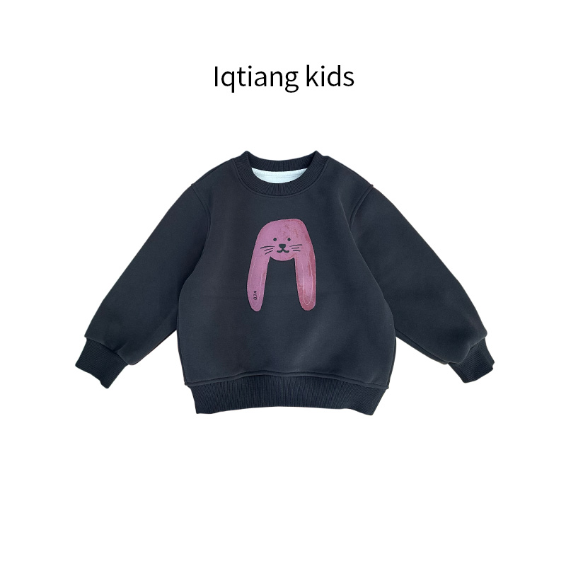 丘棠 中大童毛圈棉卡通无感印花卫衣256722