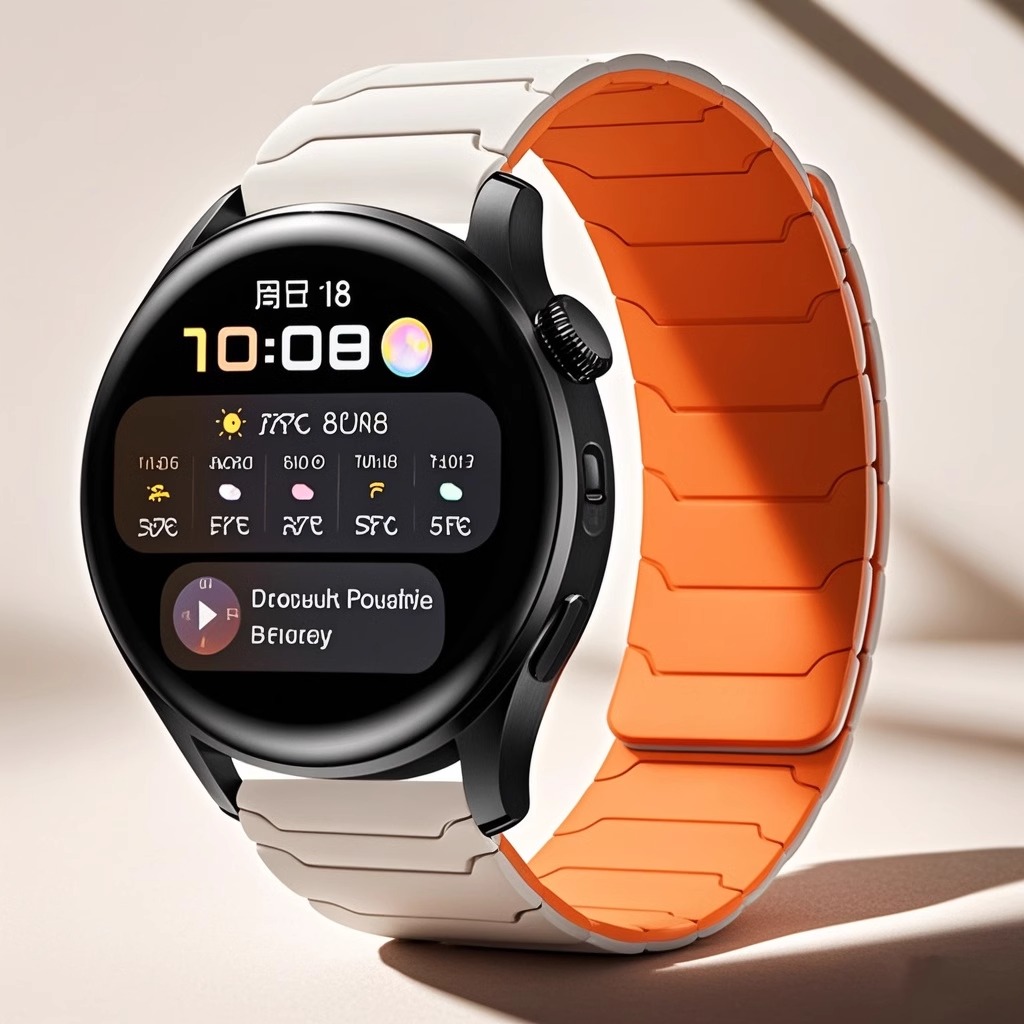 适用华为gt6表带新款watch4Pro硅胶磁吸男三星小米表带gt5pro腕带