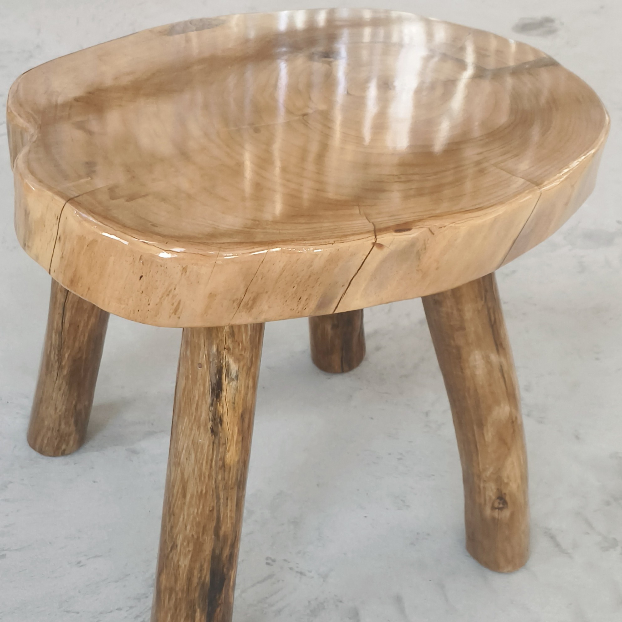 侘寂风做旧实木桌茶几中式圆桌餐厅木质工艺榫卯结构