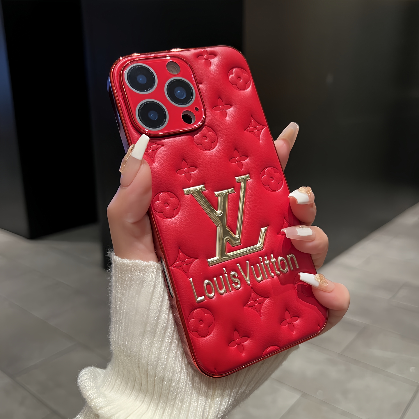 适用苹果16promax手机壳15pro新款带镜头膜14/13皮质防摔奢华潮牌