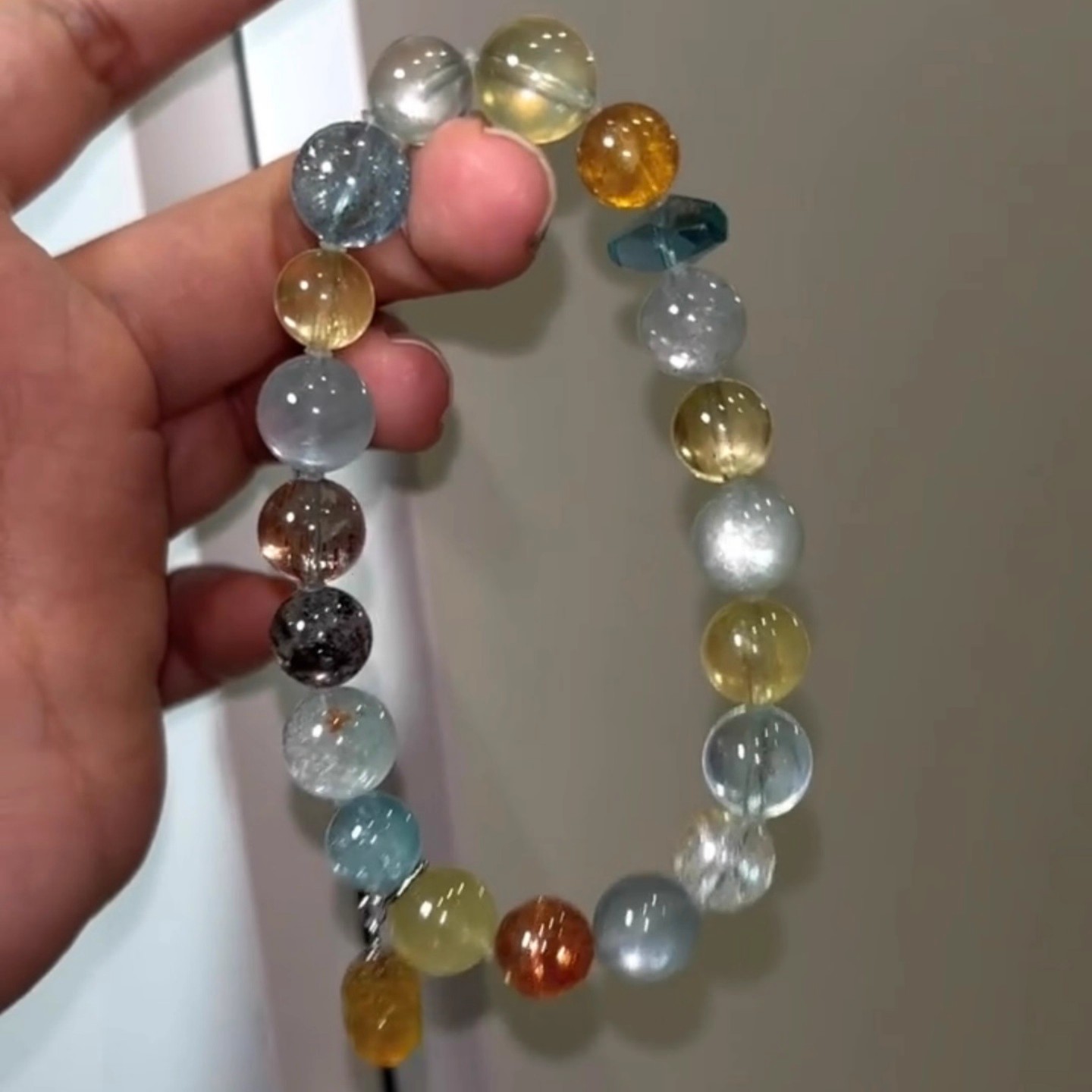 铜合金手链 多巴胺多宝手串蓝色随形搭小貔貅设计感手串手链百搭