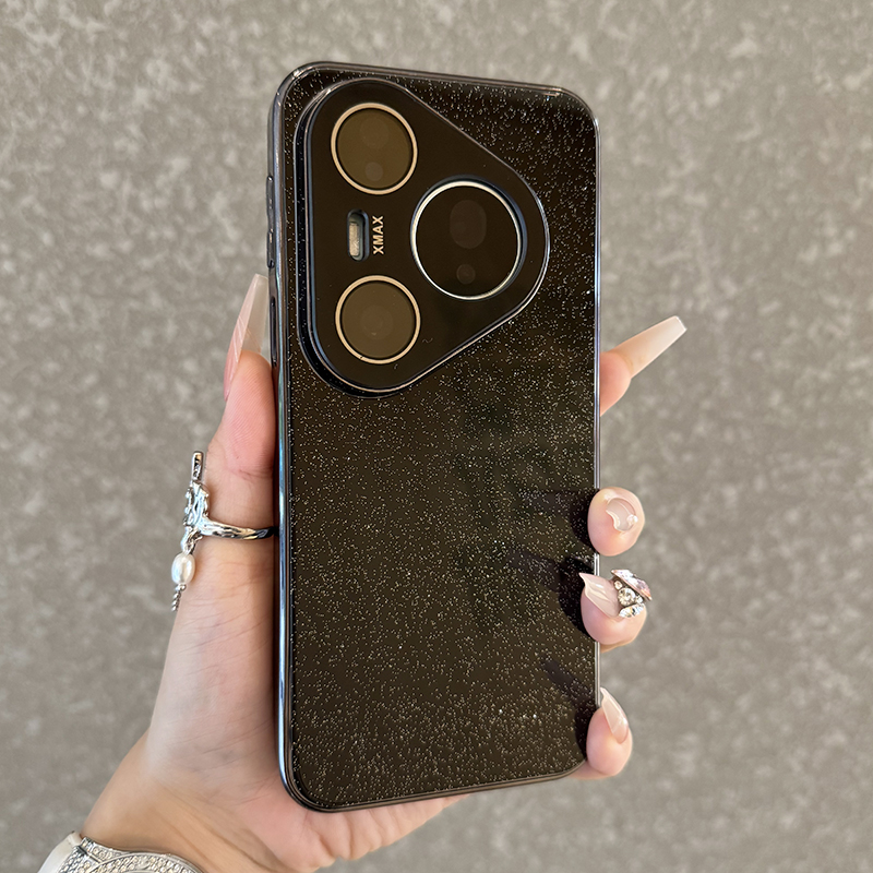 适用于华为Pura80手机壳新款带镜头膜闪粉P70Pro简约mate70防摔