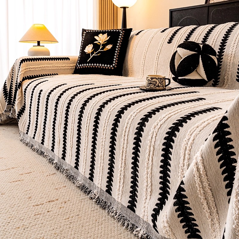 卡因2025新款沙发盖布巾轻奢皮沙发坐垫套罩四季防猫抓沙发毯子