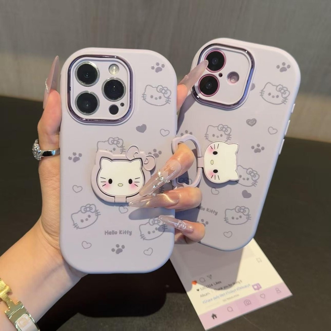 满屏凯特猫适用苹果17promax精孔胖子手机壳华为oppo可爱vivo小米