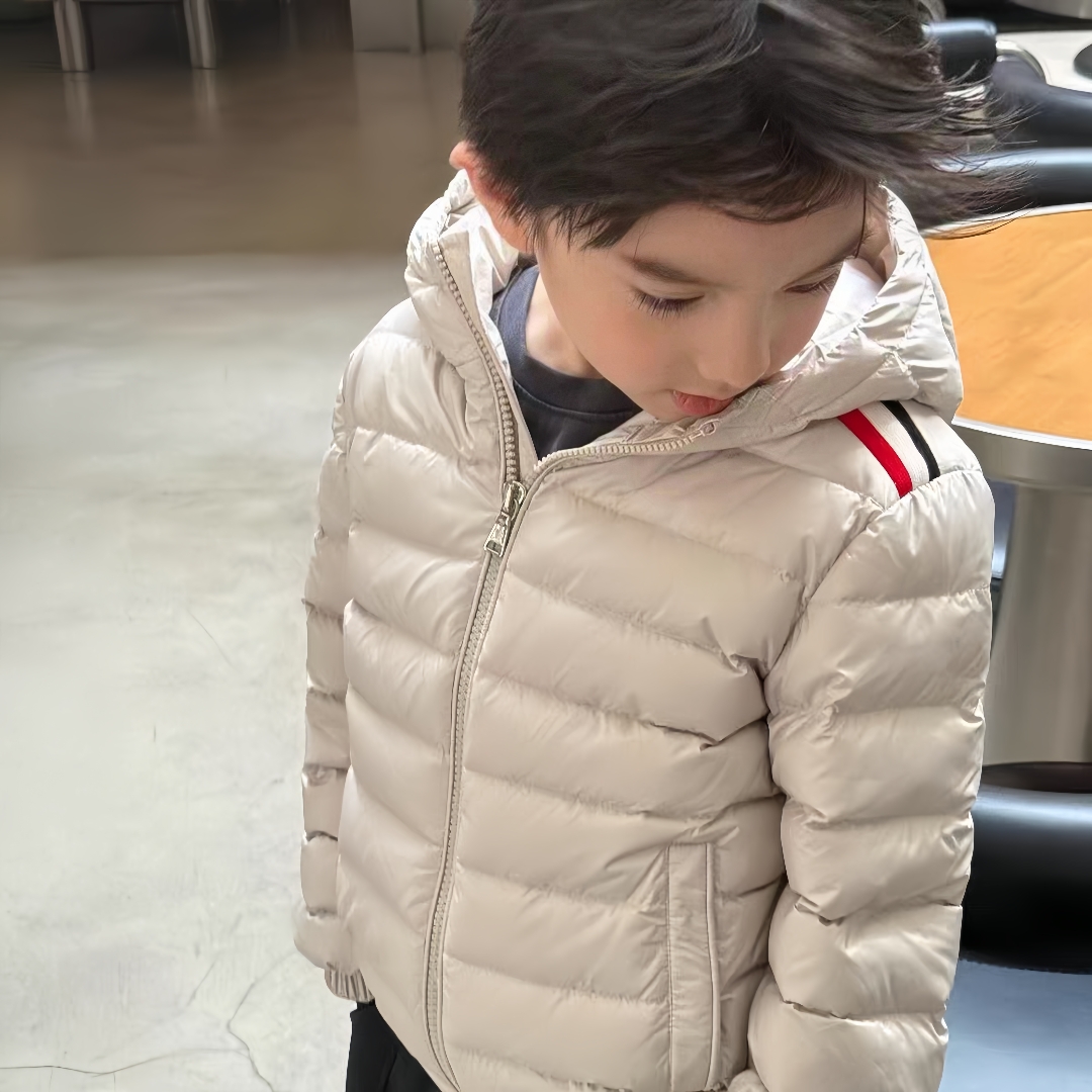 90白鹅绒 儿童夹克鹅绒服男女童装25新款三防织带羽绒服连帽外套