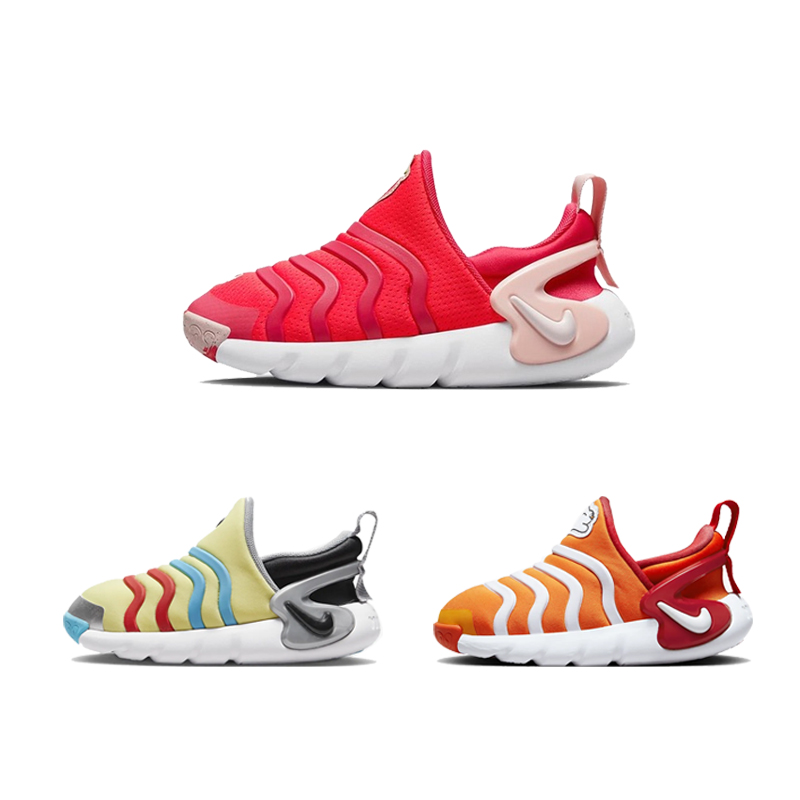 正品NIKE耐克儿童鞋三代毛毛虫男女童一脚蹬休闲鞋轻便学步运动鞋