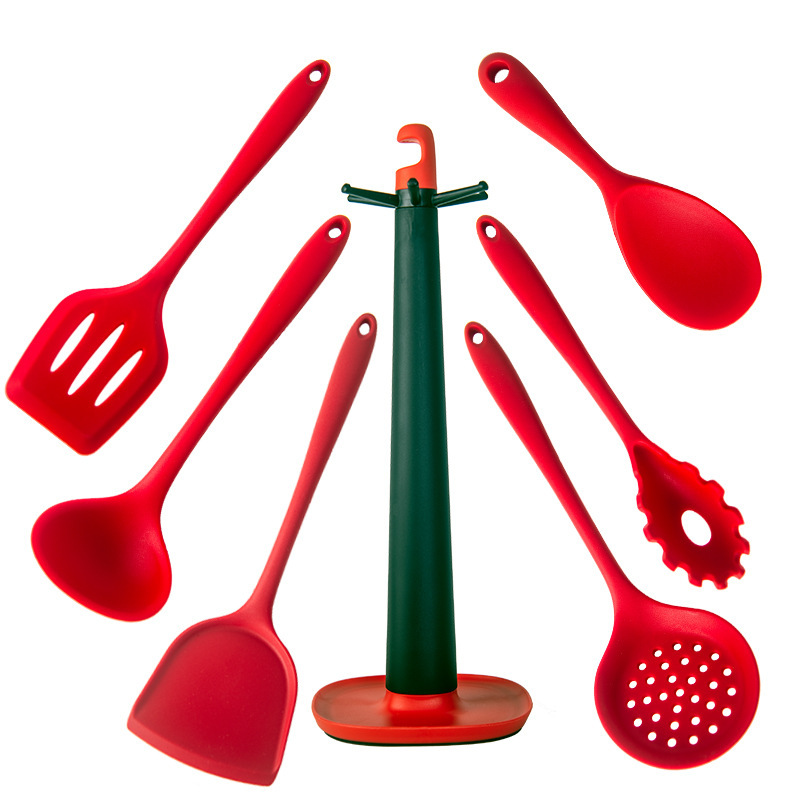 食品级耐高温硅胶铲不粘锅专用锅铲子烧菜汤勺盛汤漏勺饭铲七件套