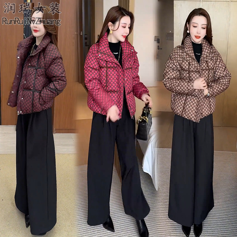 时尚立领短款棉服女2025冬季新款小个子百搭显瘦保暖棉衣外套通勤