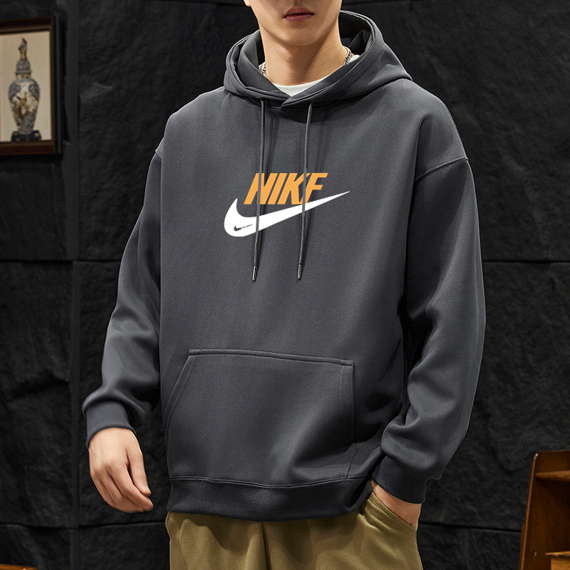NK连帽卫衣男款春秋季2025新款美式运动时尚潮牌宽松上衣服打底衫