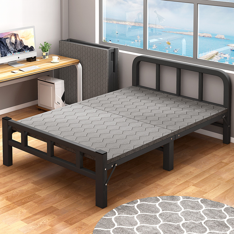 折叠铁床单人床午休床家用简易床成人出租房宿舍办公室午休铁床