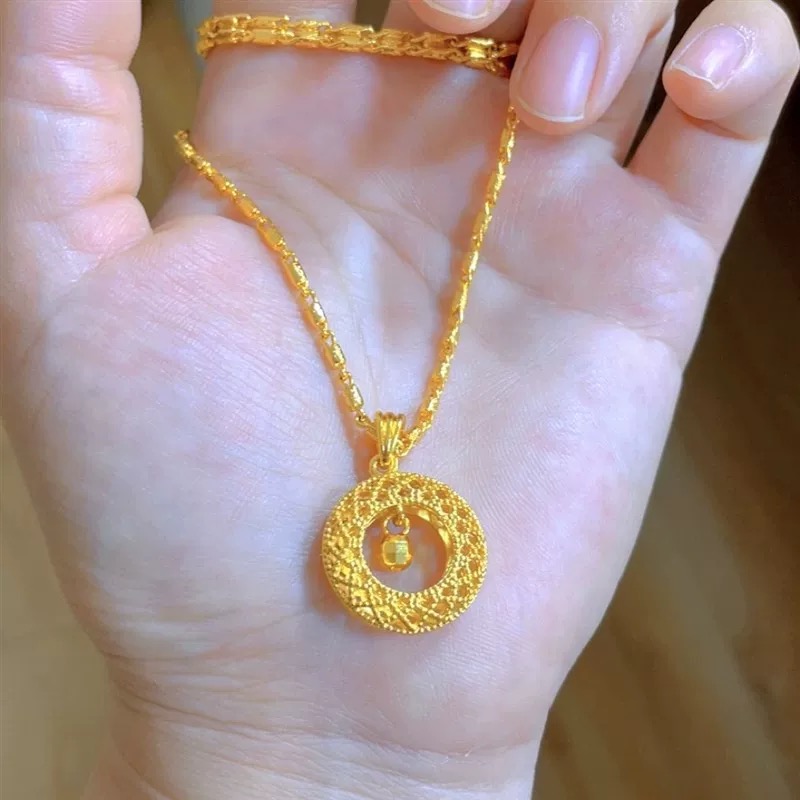 灵动平安扣项链女新款爆款时尚锁骨链高级设计感饰品