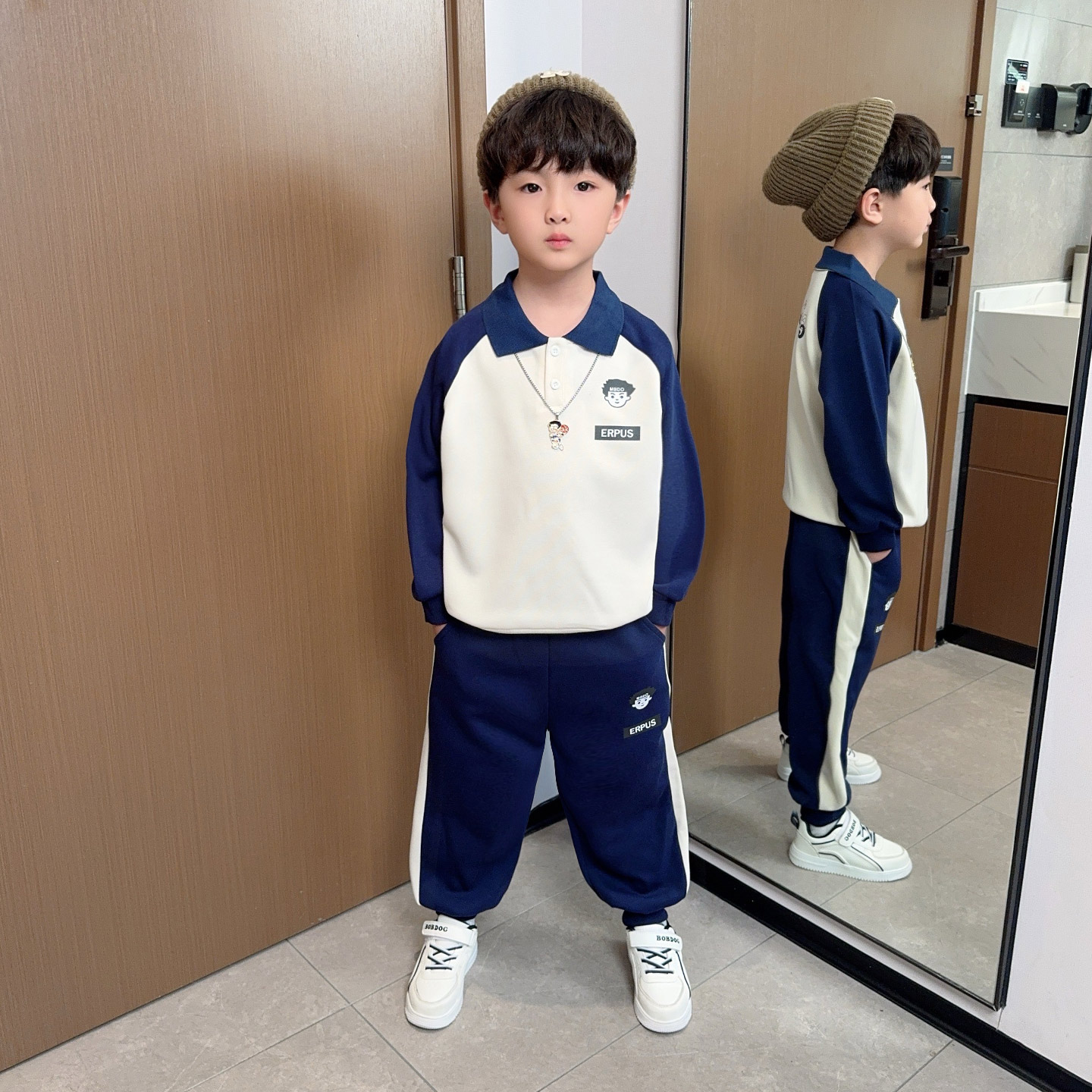 男童运动套装春秋款25新款儿童装衣服帅气男孩宝宝秋季卫衣两件套