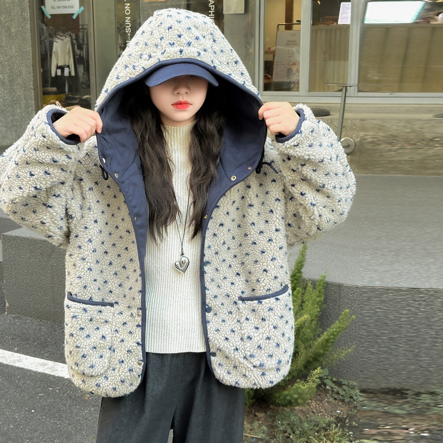 女童外套2025新款秋冬季儿童冬装女孩羊羔毛绒上衣夹棉加厚中大童