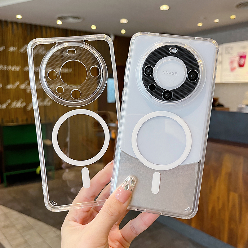 适用华为Mate70pro手机壳高级透明磁吸Mate60Pro+防摔保护男女款