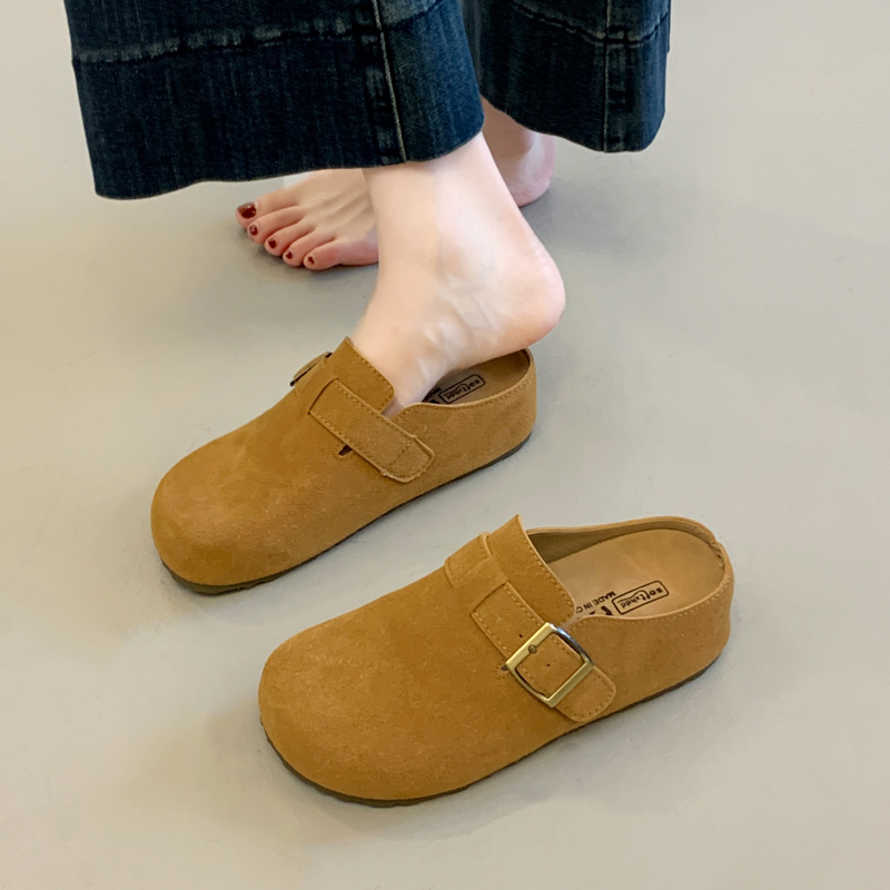 女士厚底包头勃肯拖鞋增高小个子2025爆款春夏季凉拖一脚蹬无后跟