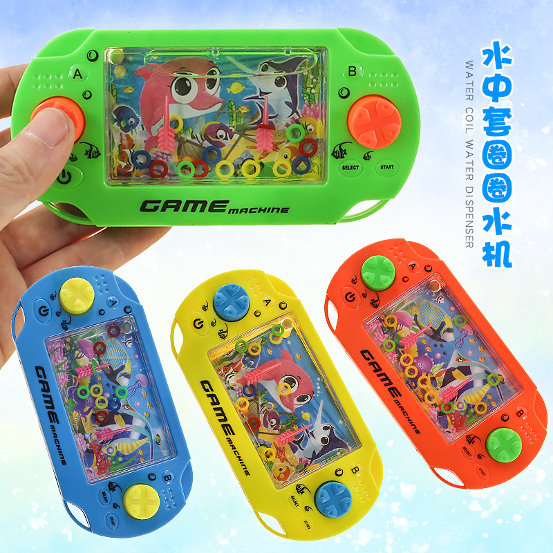 厂家直销儿童游戏水机80后怀旧益智玩具创意整蛊热卖按键套圈水机