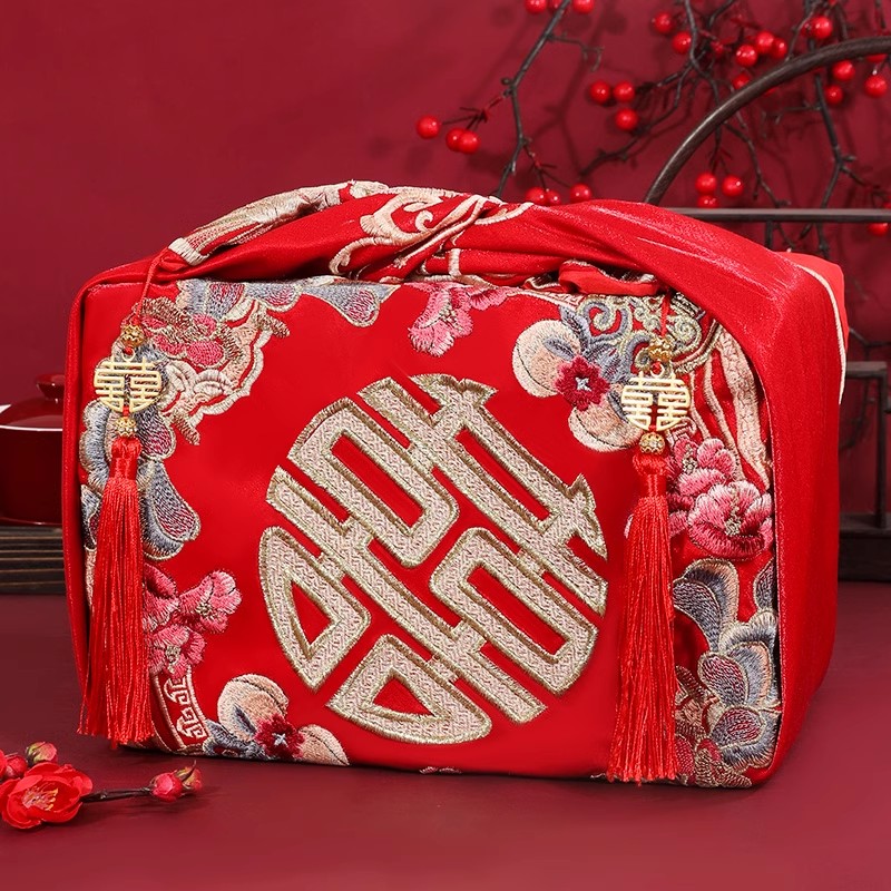 包袱皮结婚用的红包袱红布新娘陪嫁婚礼用品大全包裹布婚庆喜包袱