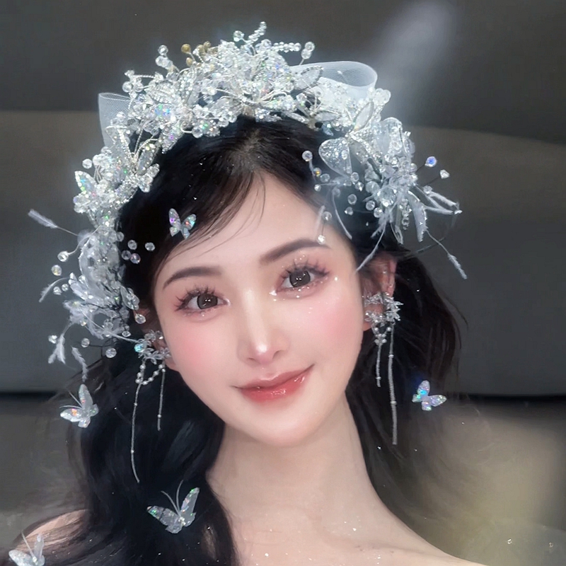 水舞A5259日韩甜美奢华水晶水钻皇冠头饰高级感婚纱结婚新娘发饰